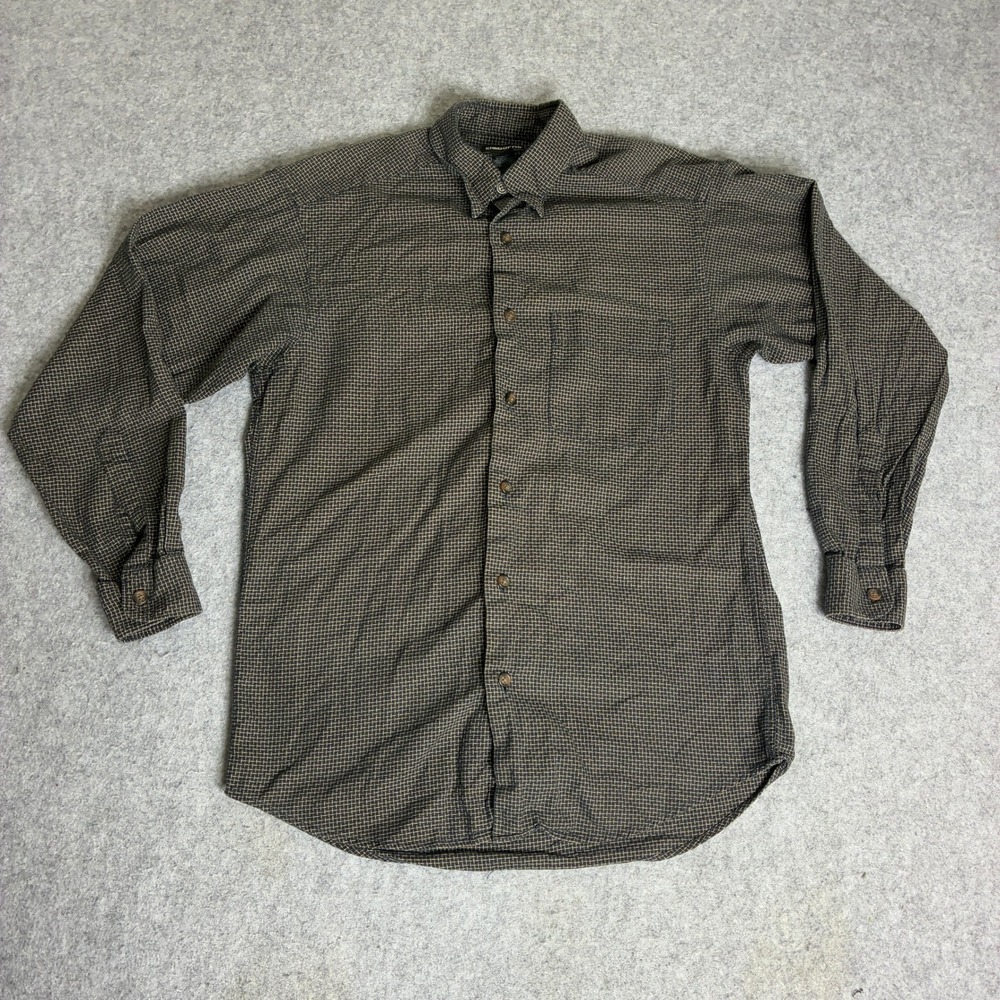 Claiborne Mens Size Small Cotton Long Sleeve Button Down Shirt Gray